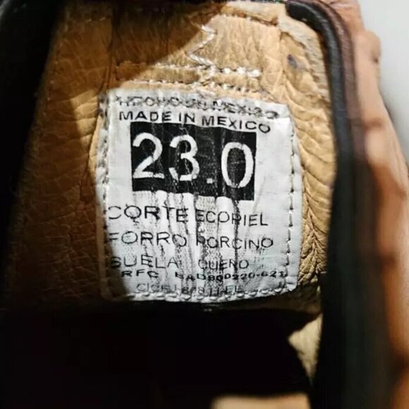 Dorado Star Brown Leather Ankle Booties Boots Western Bohemian Women's 23 MX - Picture 10 of 10